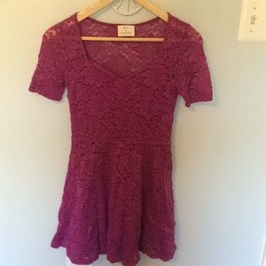 Purple lace minidress